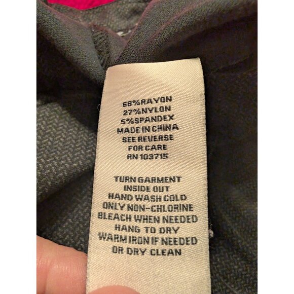 Nanette Lepore Gray Textured Knit Pull On Pants Women’s Large Crop Stretch - Picture 5 of 5